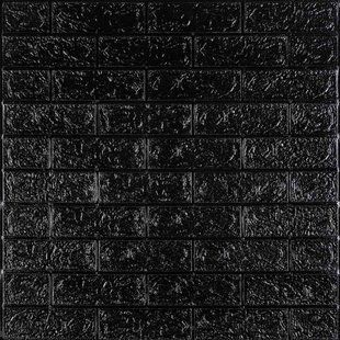 3D панель самоклеюча 700х770х5мм цегла Чорний (019-5) SW-00000151 SW-00000151 фото